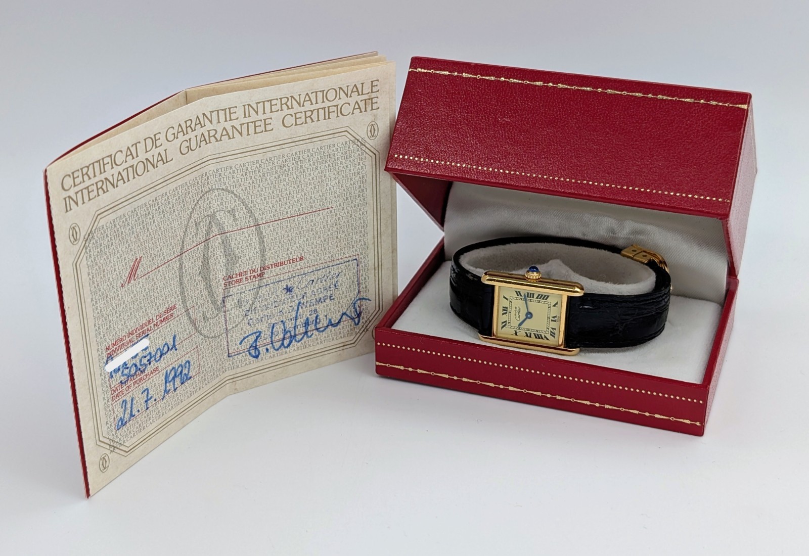 Cartier Tank Vermeil Uhr | Ref. 5057001 | Ø20,50 x 27,80 mm | Creme Dial | #1841