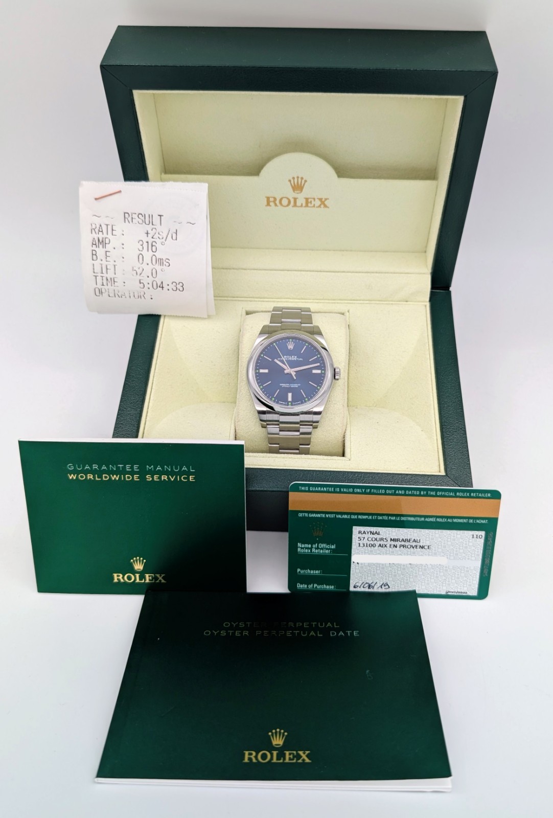 Rolex Oyster Perpetual 39 | Ref. 114300 | Ø39mm | Blue/Dial | Uhr Full Set #1589