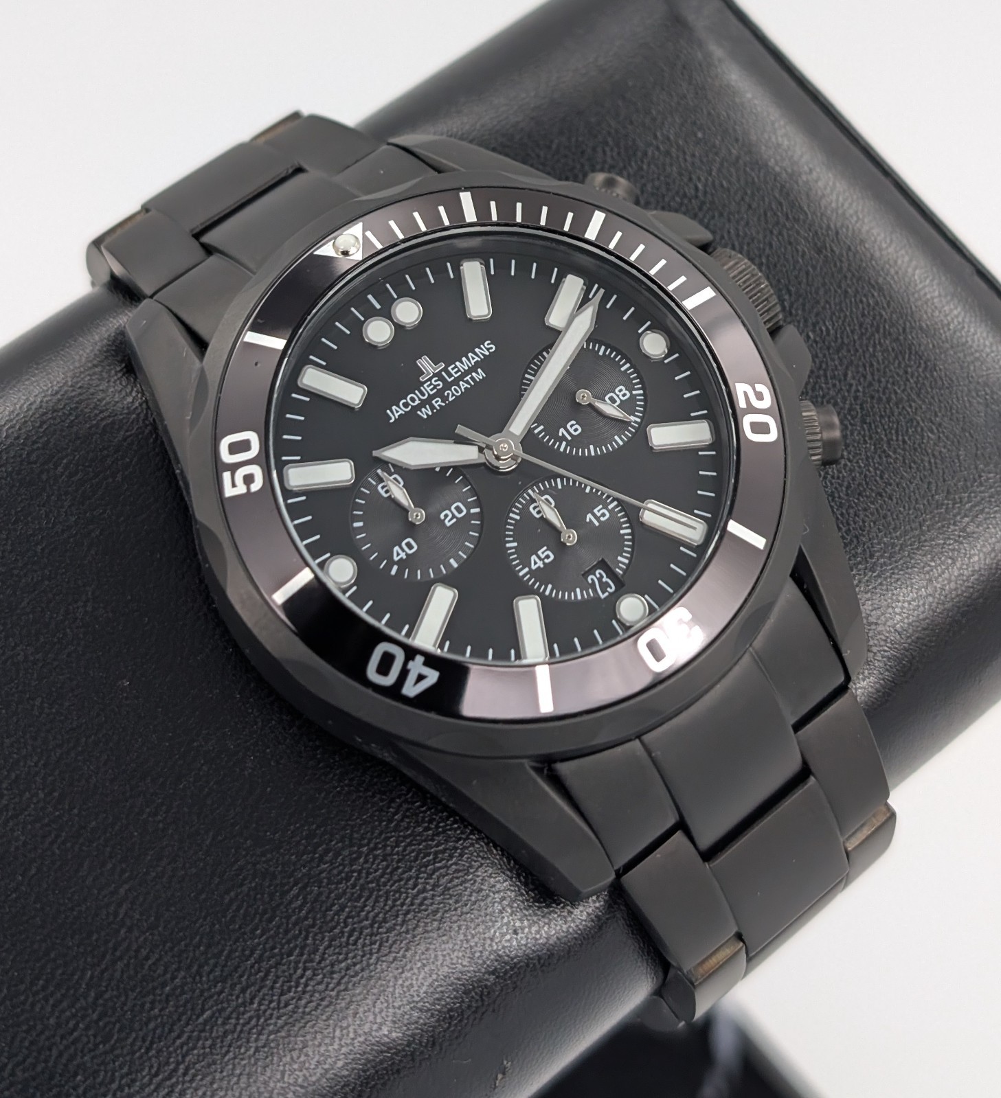 Jacques Lemans 1-2147 Chronograph – Black Edition Herrenuhr Quarz #1743