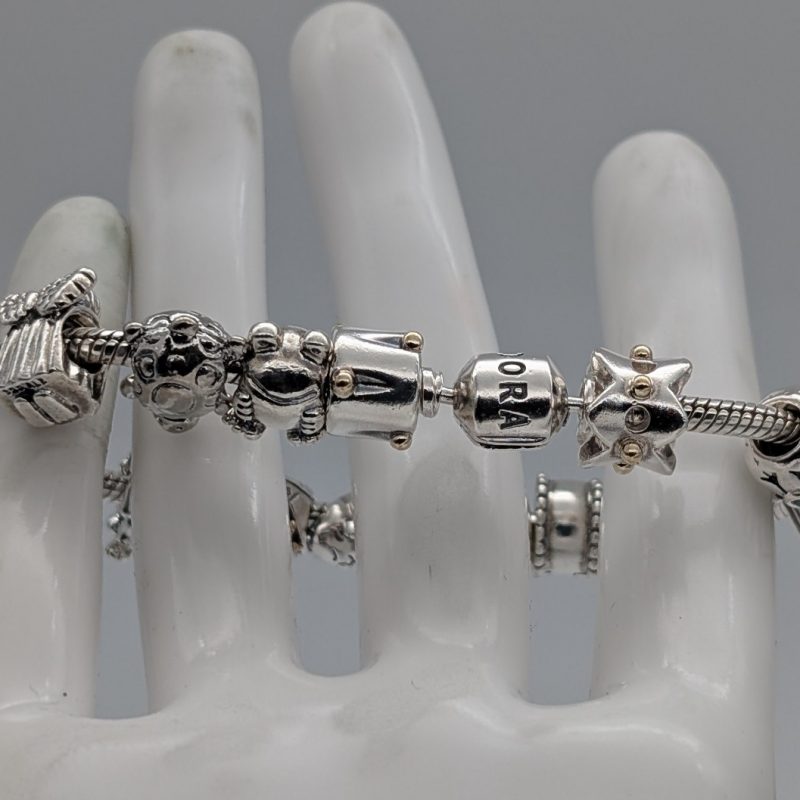 Pandora Armband 925 Sterling Silber - 55,40 g - Charmarmband 18cm #1858