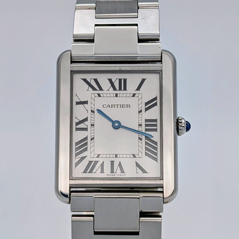 Cartier Tank Solo Uhr Edelstahl Ref. 3169 Quarz | Ø27x35mm mit Cartier Box #1937