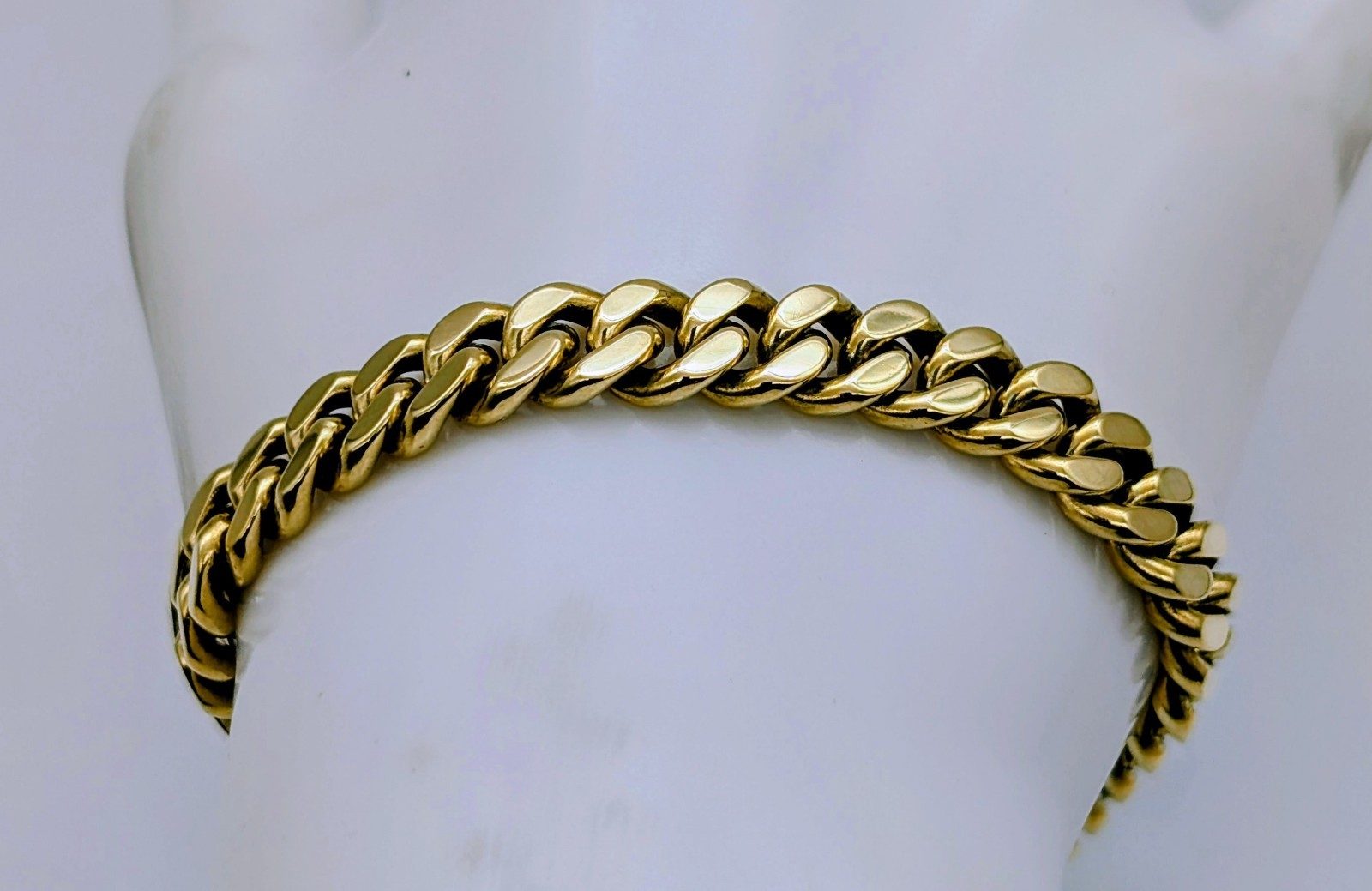 Panzerarmband 585/14K Gelbgold – 46,10g –Gliederarmband 21cm #1890