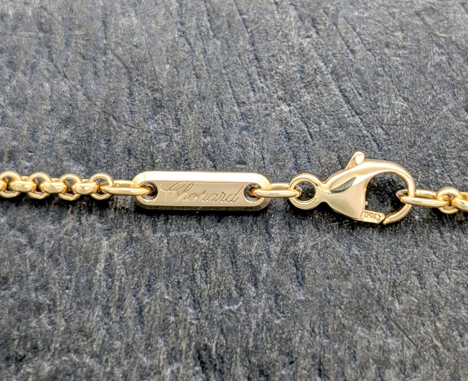 Chopard Teddybär Happy Diamonds Halskette750/18K Gelbgold – 19g –61cm #1993