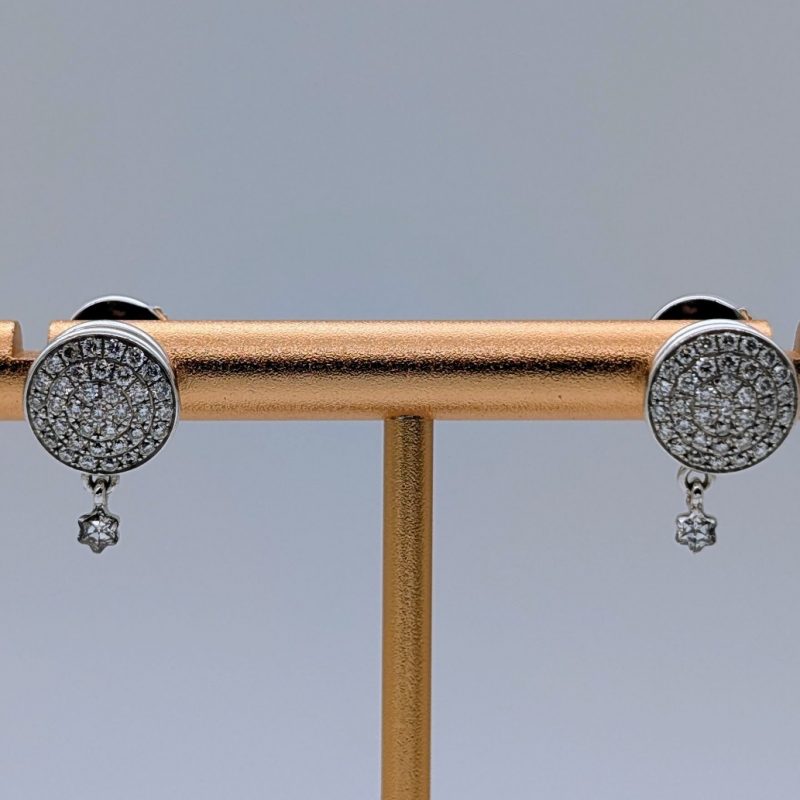 MontBlanc Dame Blanche Ohrringe Weißgold 0,45ct Diamant 750/18K – 6,90g #1976