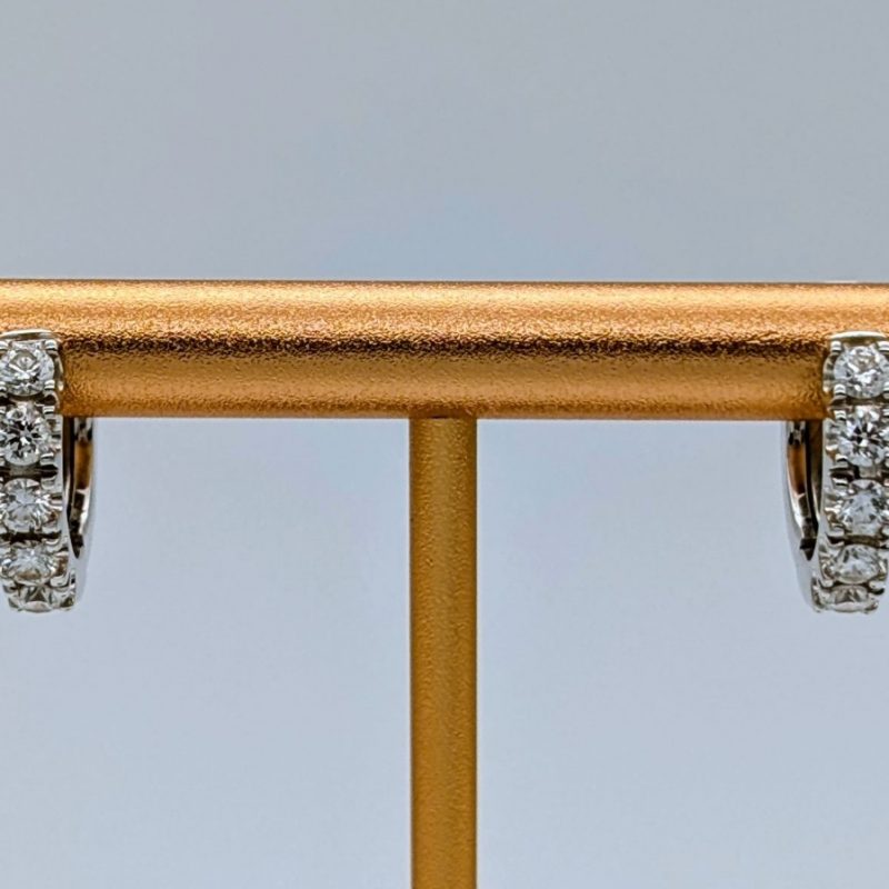 Wempe Damen Creolen Brillanten 0,50ct Ohrringe Weißgold 750/18K – 4,55g #1968