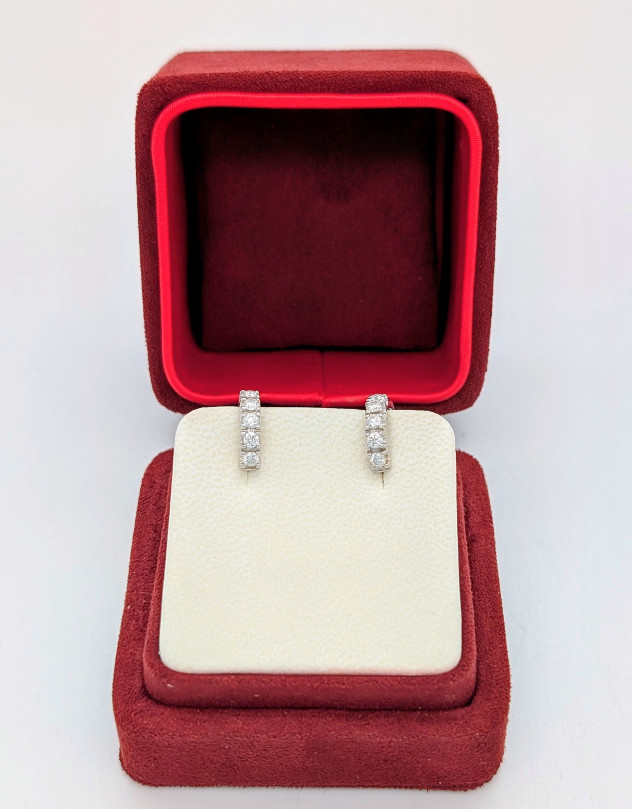 Wempe Damen Creolen Brillanten 0,50ct Ohrringe Weißgold 750/18K – 4,55g #1968