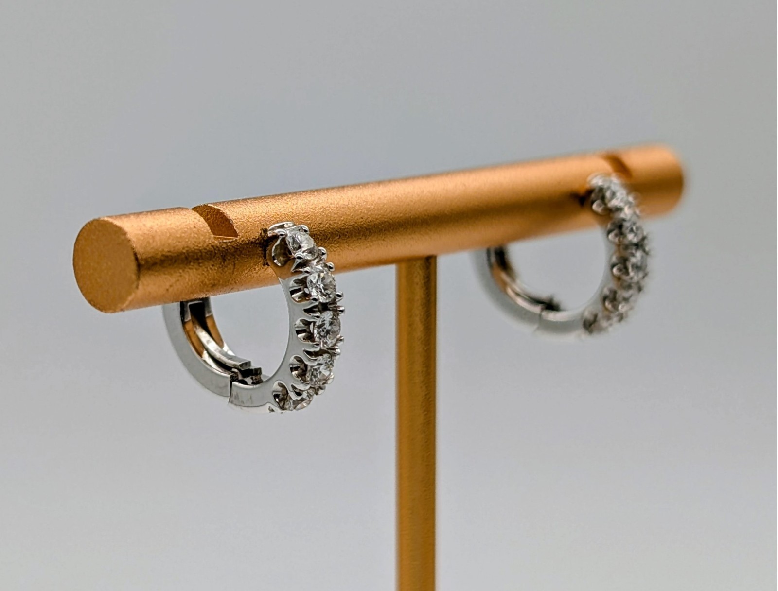 Wempe Damen Creolen Brillanten 0,50ct Ohrringe Weißgold 750/18K – 4,55g #1968