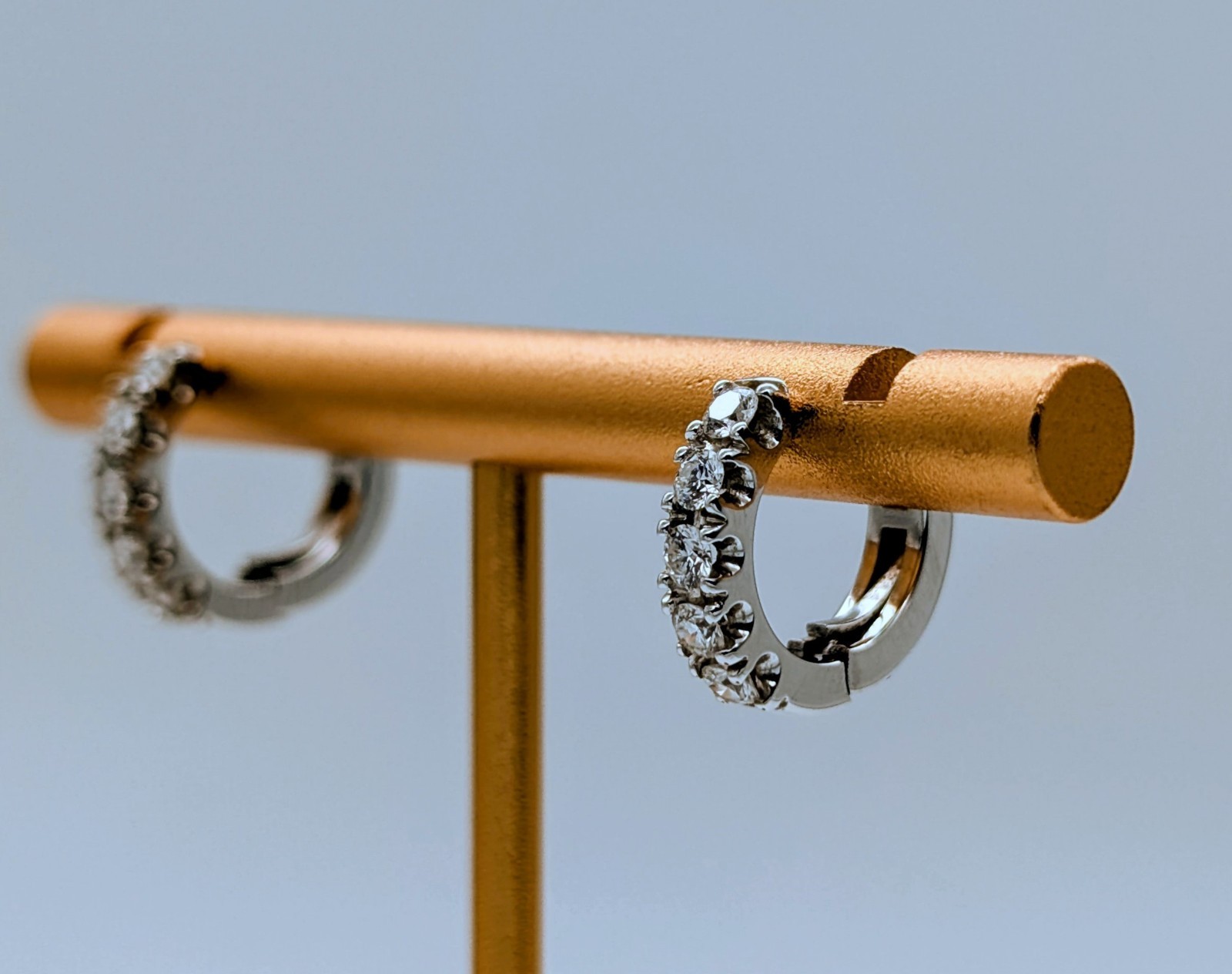 Wempe Damen Creolen Brillanten 0,50ct Ohrringe Weißgold 750/18K – 4,55g #1968