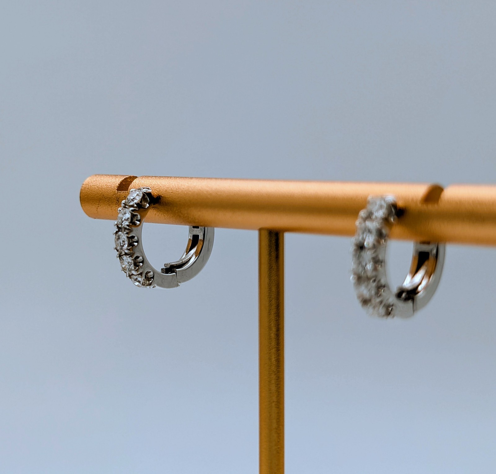 Wempe Damen Creolen Brillanten 0,50ct Ohrringe Weißgold 750/18K – 4,55g #1968