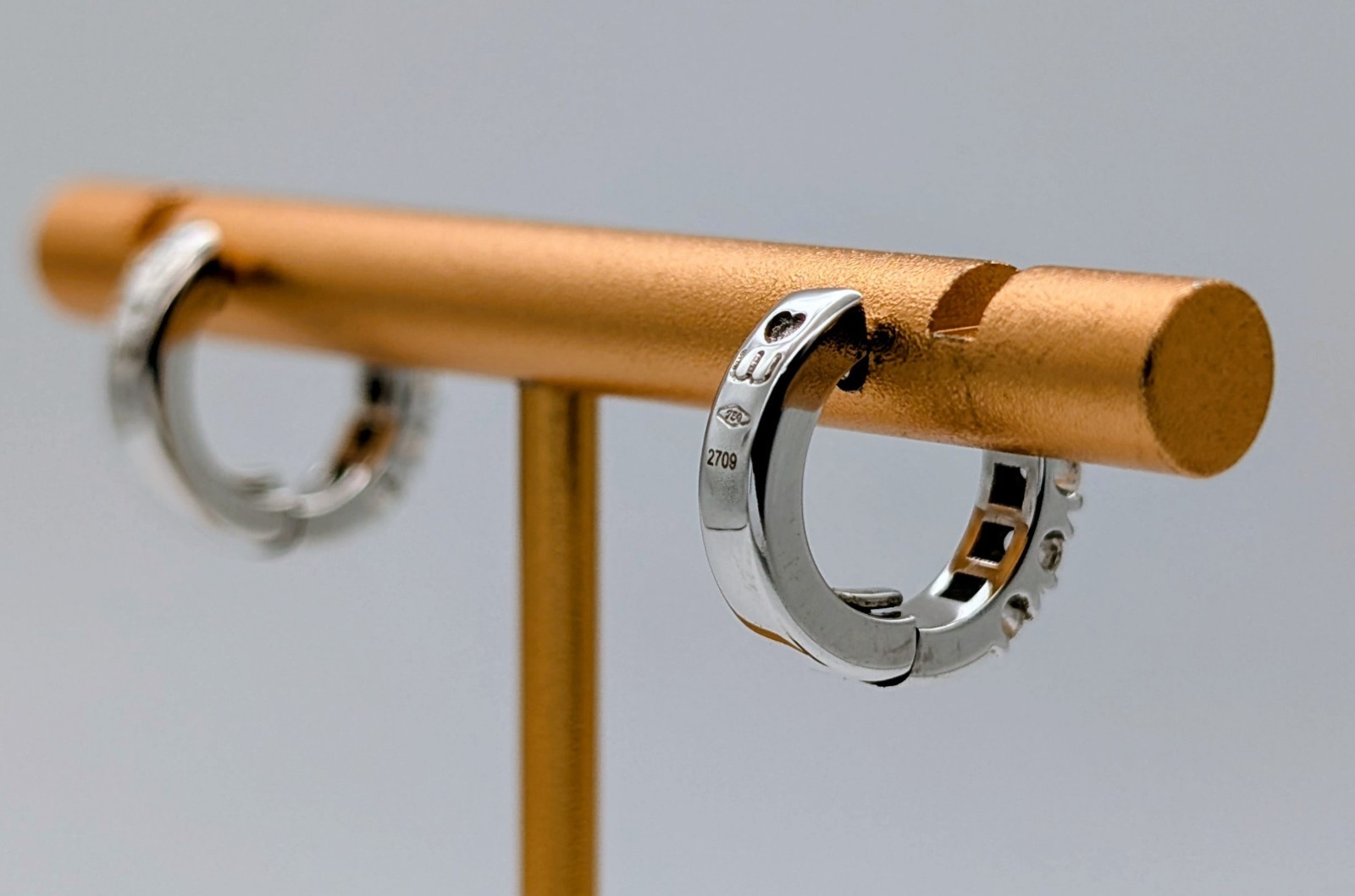 Wempe Damen Creolen Brillanten 0,50ct Ohrringe Weißgold 750/18K – 4,55g #1968