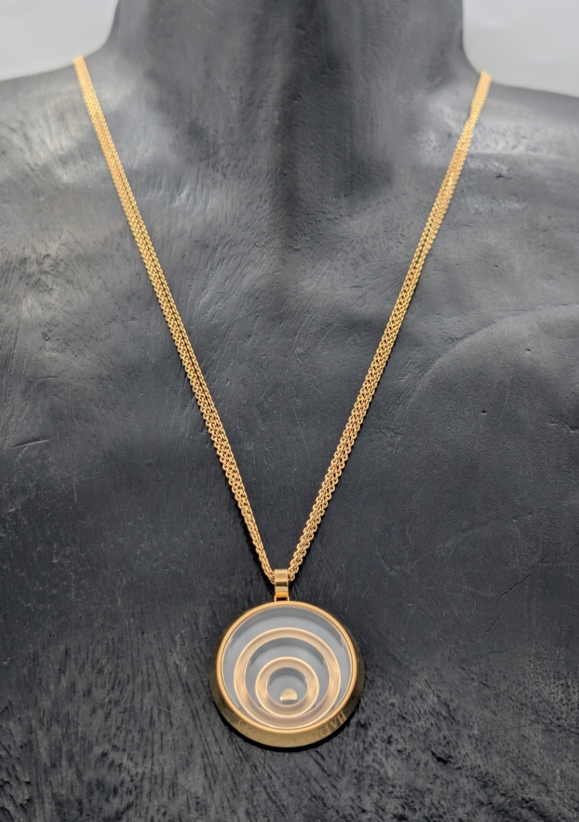 Chopard HAPPY SPIRIT Brillant Anhänger Kette 60cm Gelbgold 750/18K –33,30g #2019