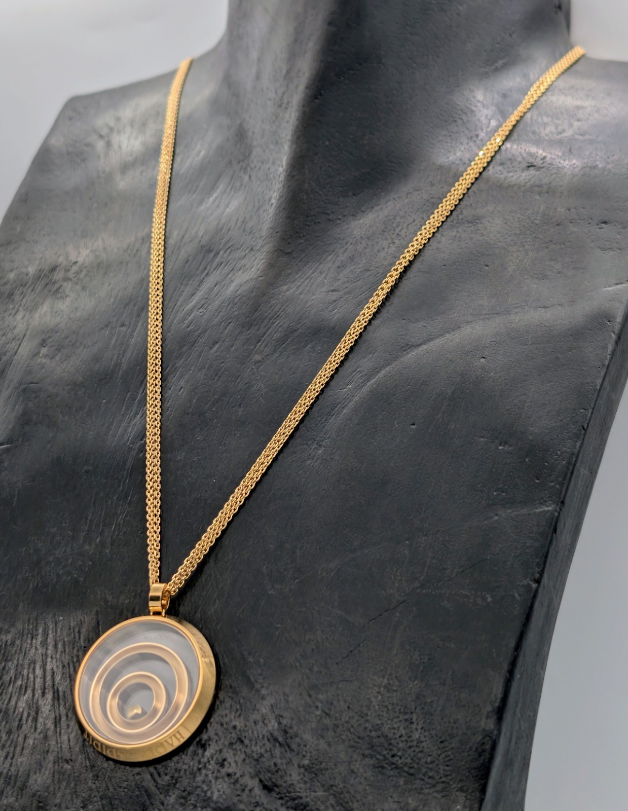 Chopard HAPPY SPIRIT Brillant Anhänger Kette 60cm Gelbgold 750/18K –33,30g #2019