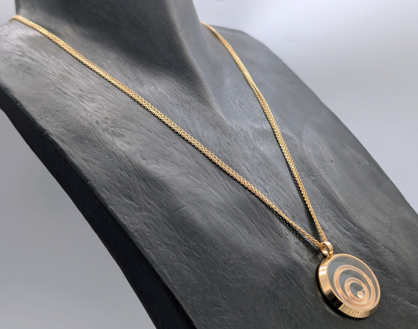 Chopard HAPPY SPIRIT Brillant Anhänger Kette 60cm Gelbgold 750/18K –33,30g #2019