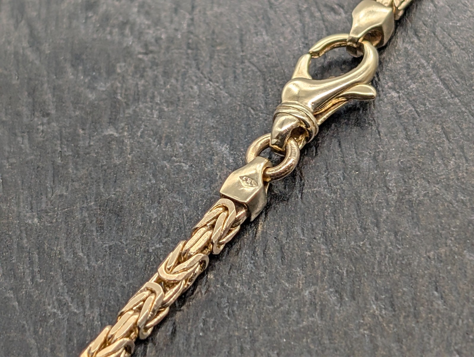 Königskette Kette 585/14K Gelbgold –27g – Gliederkette 62cm #2028