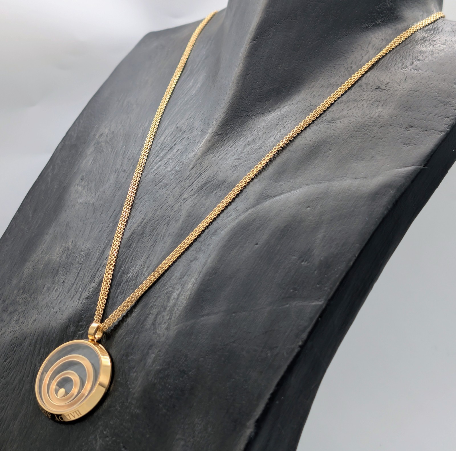 Chopard HAPPY SPIRIT Brillant Anhänger Kette 60cm Gelbgold 750/18K –33,30g #2019