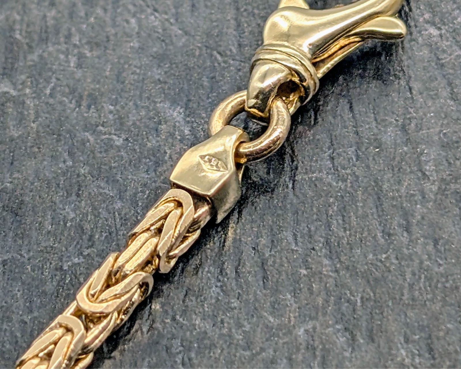 Königskette Kette 585/14K Gelbgold –27g – Gliederkette 62cm #2028