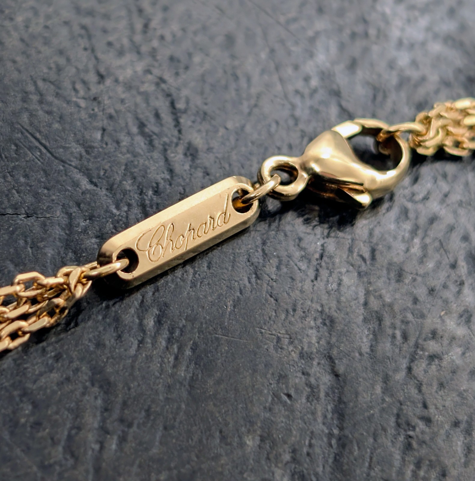 Chopard HAPPY SPIRIT Brillant Anhänger Kette 60cm Gelbgold 750/18K –33,30g #2019