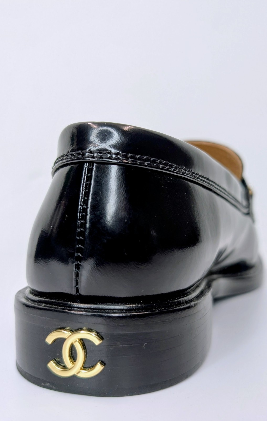 Chanel 21S Chain CC Loafers – Black Leather/Gold Chain Halbschuhe Schuhe #2069