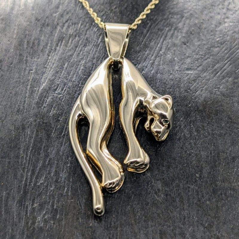 Panther Anhänger Panthere 585/14K Gelbgold – 12,80g – für Halsketten #2056