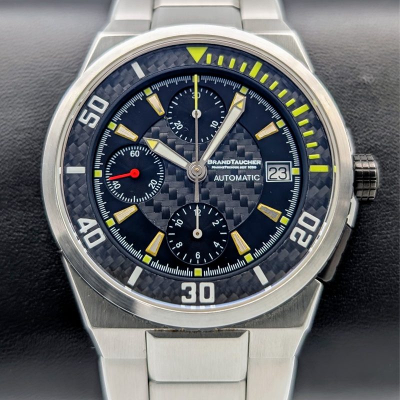 Brandtaucher Admiral Chronograph Ø40mm Carbon Dial Herrenuhr Uhr #1173