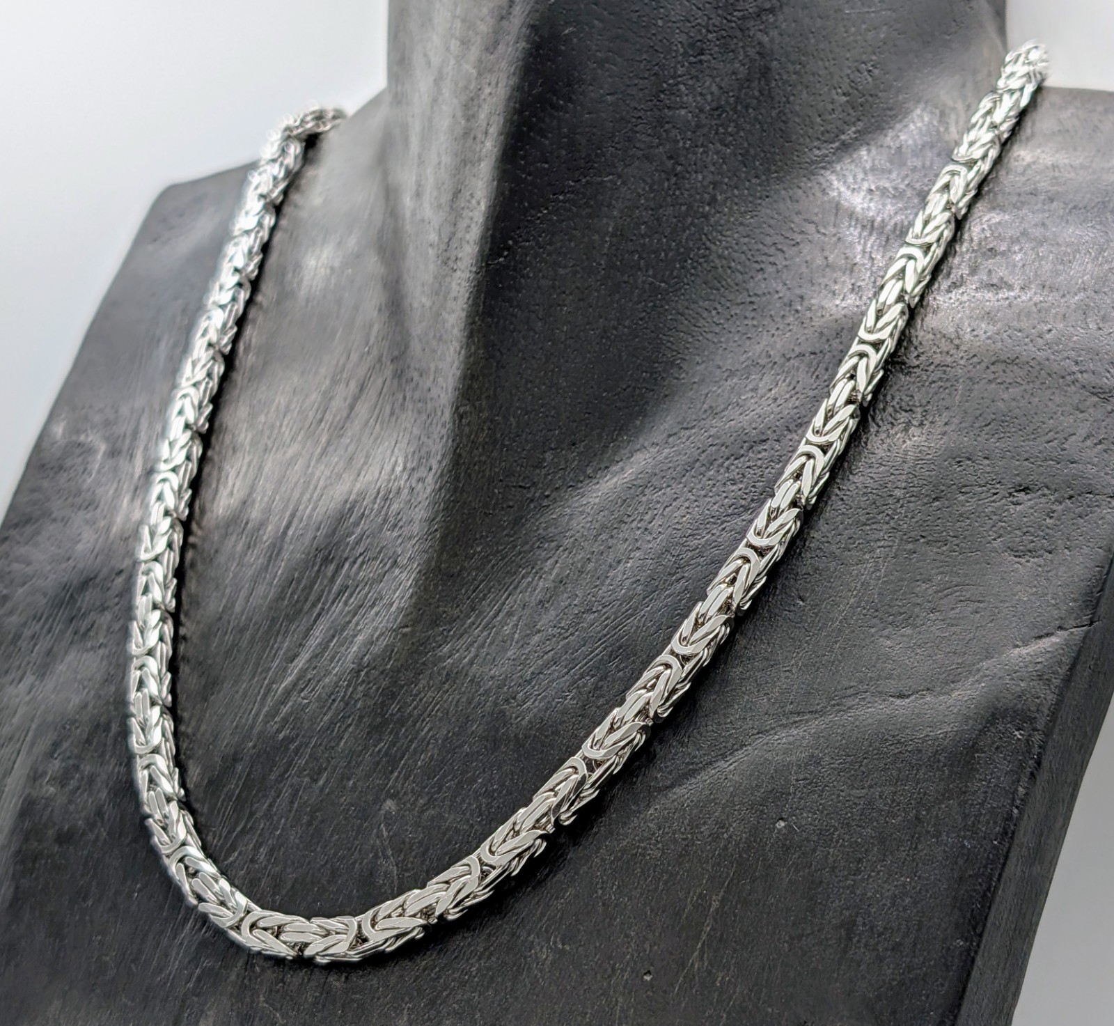 Königskette 925 Sterling Silber Halskette Kette Silver 55,50cm 74Gr. #1186
