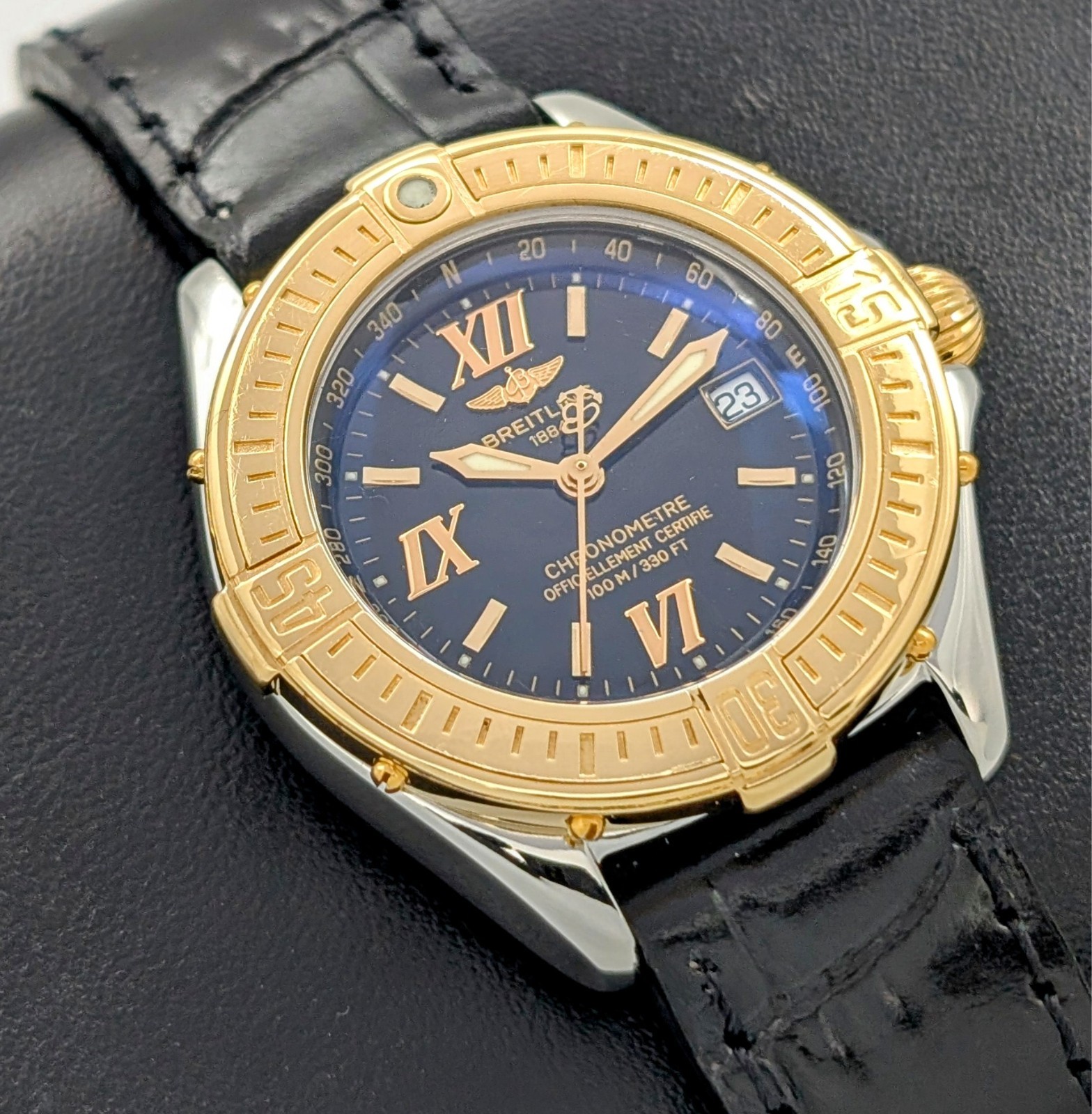 Breitling B-Class D71365 Quarz Uhr Ø31mm Damenuhr Stahl-Gold 18K #1156