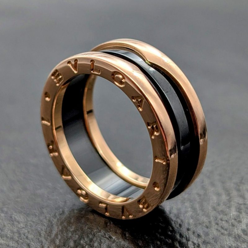 Bulgari BVLGARI B.ZERO1 2-Band Ring 750/18K Rosegold Gr.54 Damenring #1266