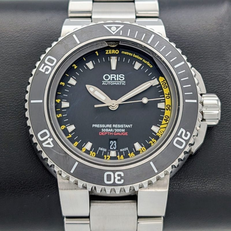 Oris Aquis Depth Gauge Ref. 01 733 7675 4154-Set Ø46mm Uhr Fullset #1343