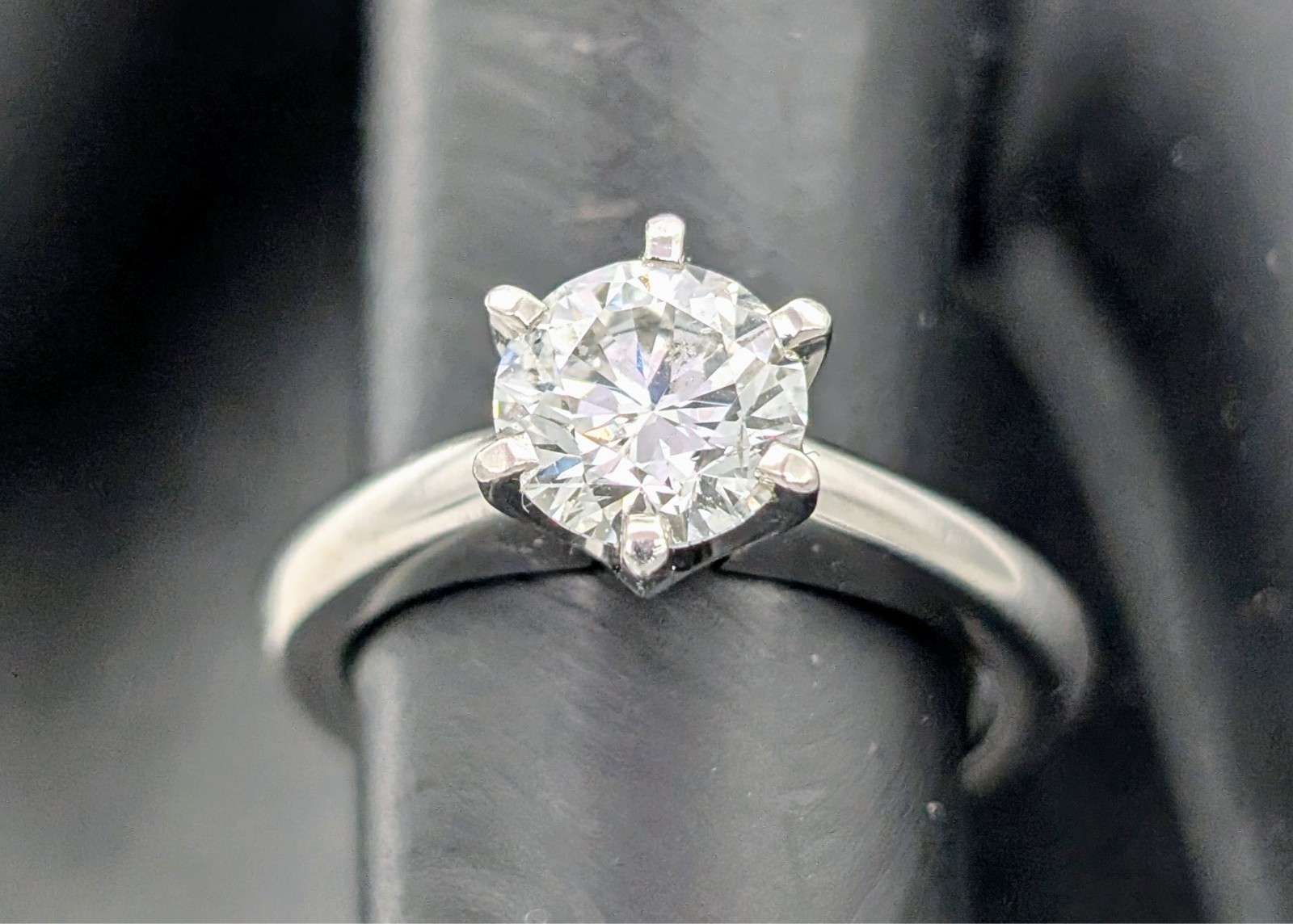 Brilliant Solitär 950 Platin | 1,01ct SI2 Verlobungsring -6,80g- Gr.47 #1356
