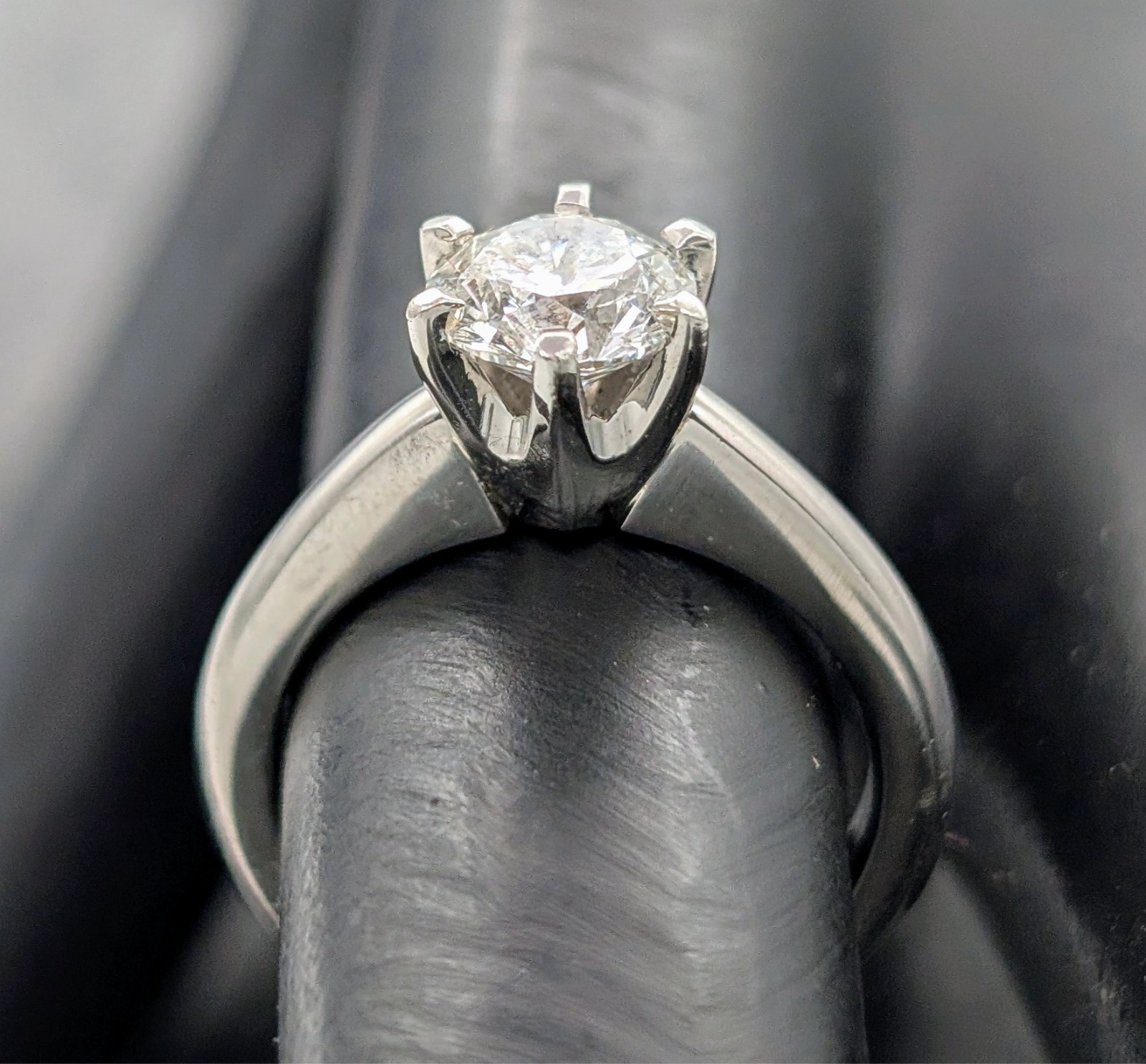 Brilliant Solitär 950 Platin | 1,01ct SI2 Verlobungsring -6,80g- Gr.47 #1356