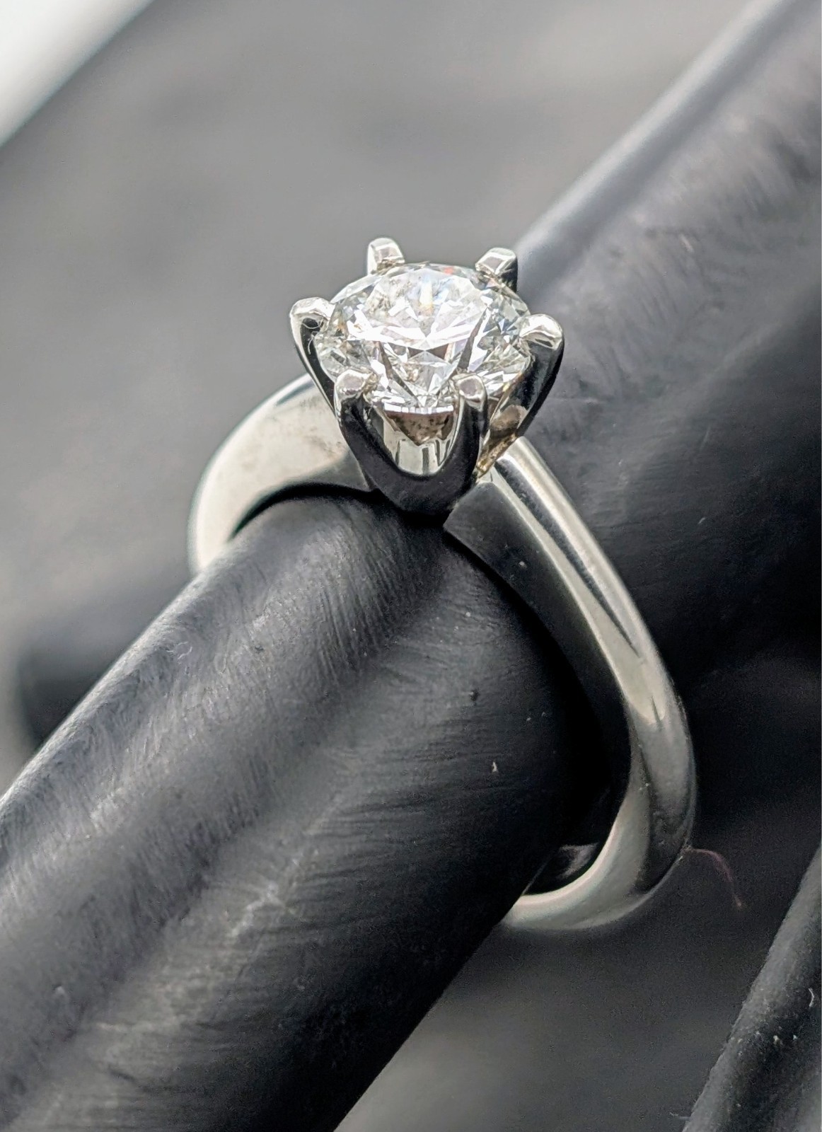Brilliant Solitär 950 Platin | 1,01ct SI2 Verlobungsring -6,80g- Gr.47 #1356