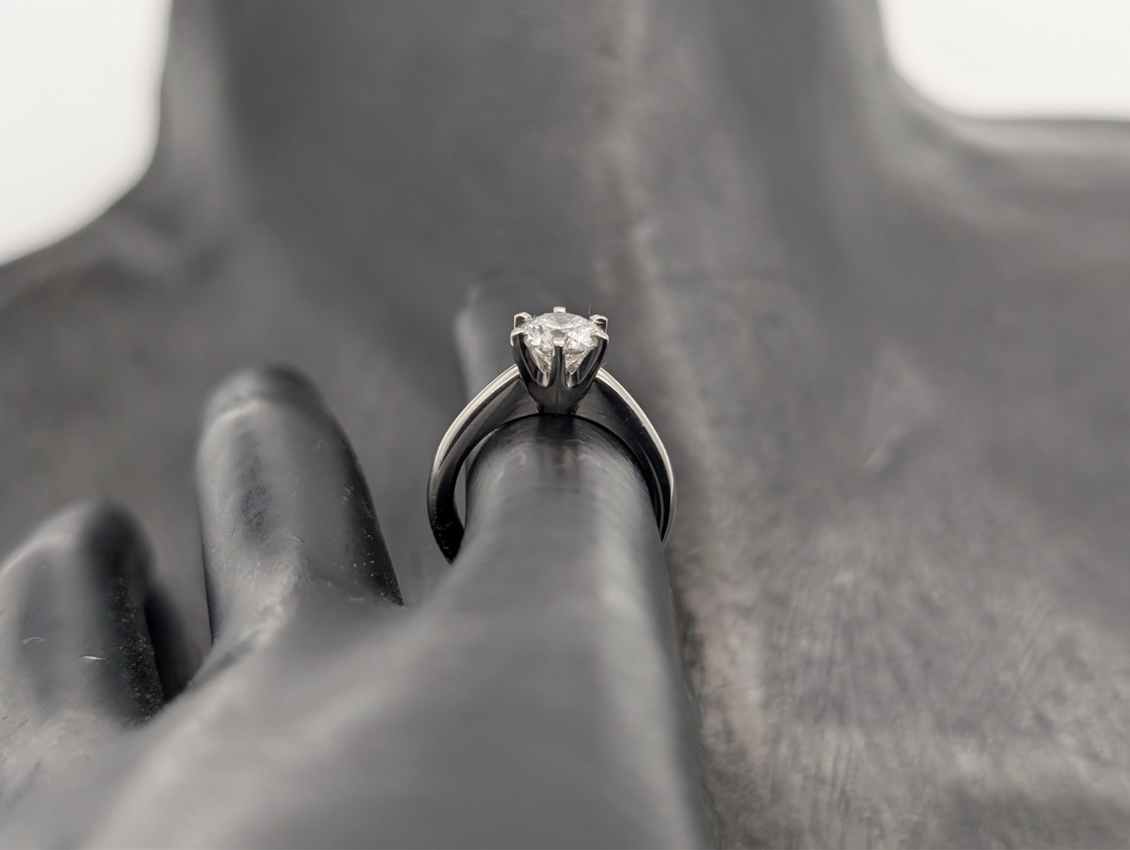 Brilliant Solitär 950 Platin | 1,01ct SI2 Verlobungsring -6,80g- Gr.47 #1356