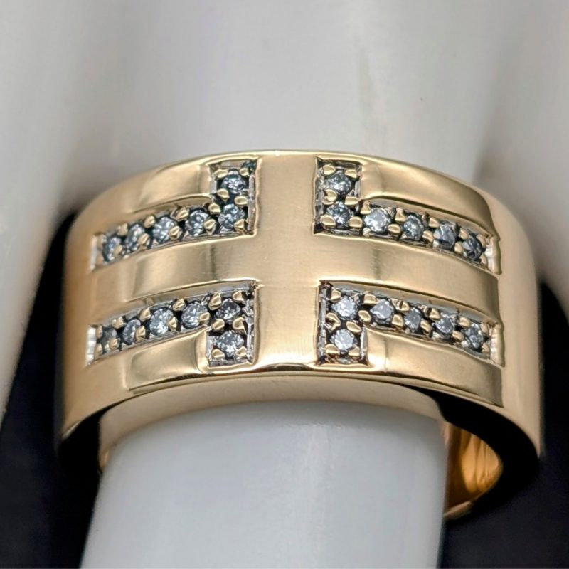 Christ 585/14K Gelbgold Brillanten Ring - 15,10g - Damenring [Gr.54] #1477