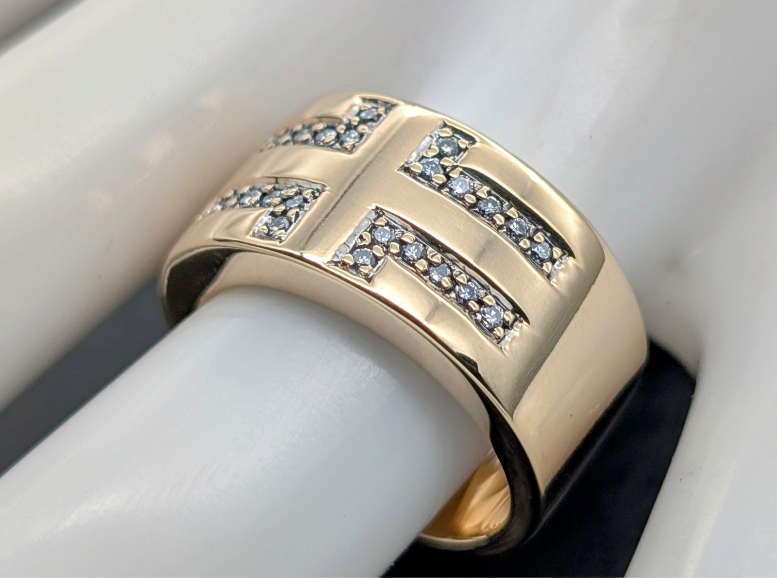 Christ 585/14K Gelbgold Brillanten Ring - 15,10g - Damenring [Gr.54] #1477