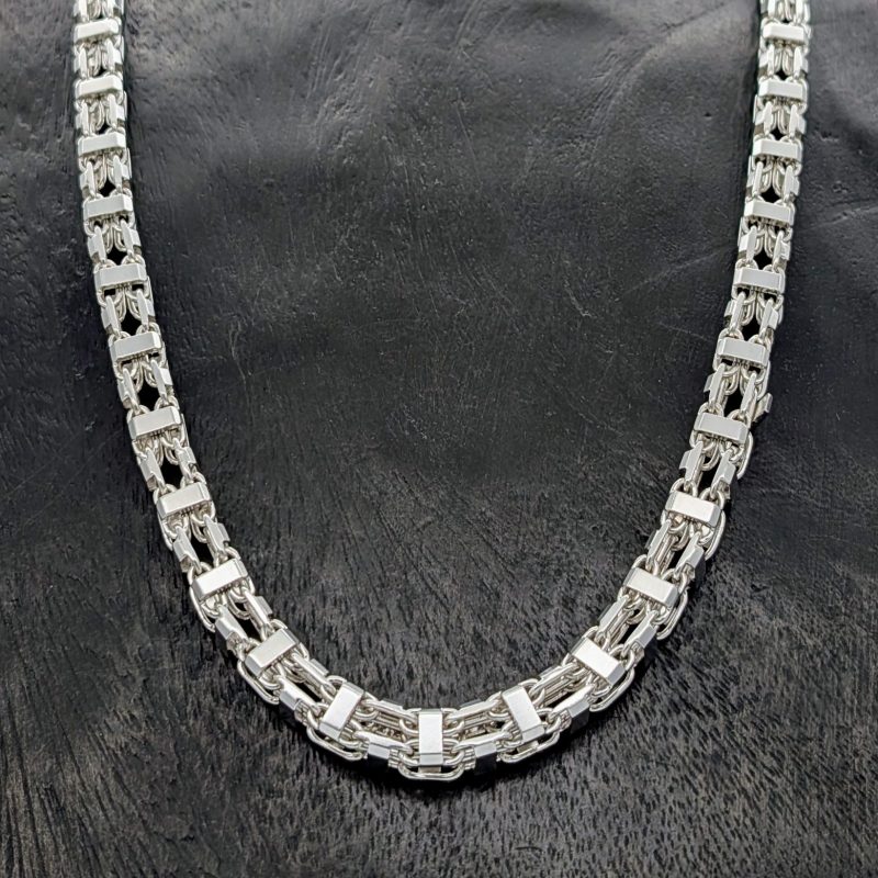 925 Sterling Silber Königskette - 185,60 g - Terminatorkette 81,50cm #1509