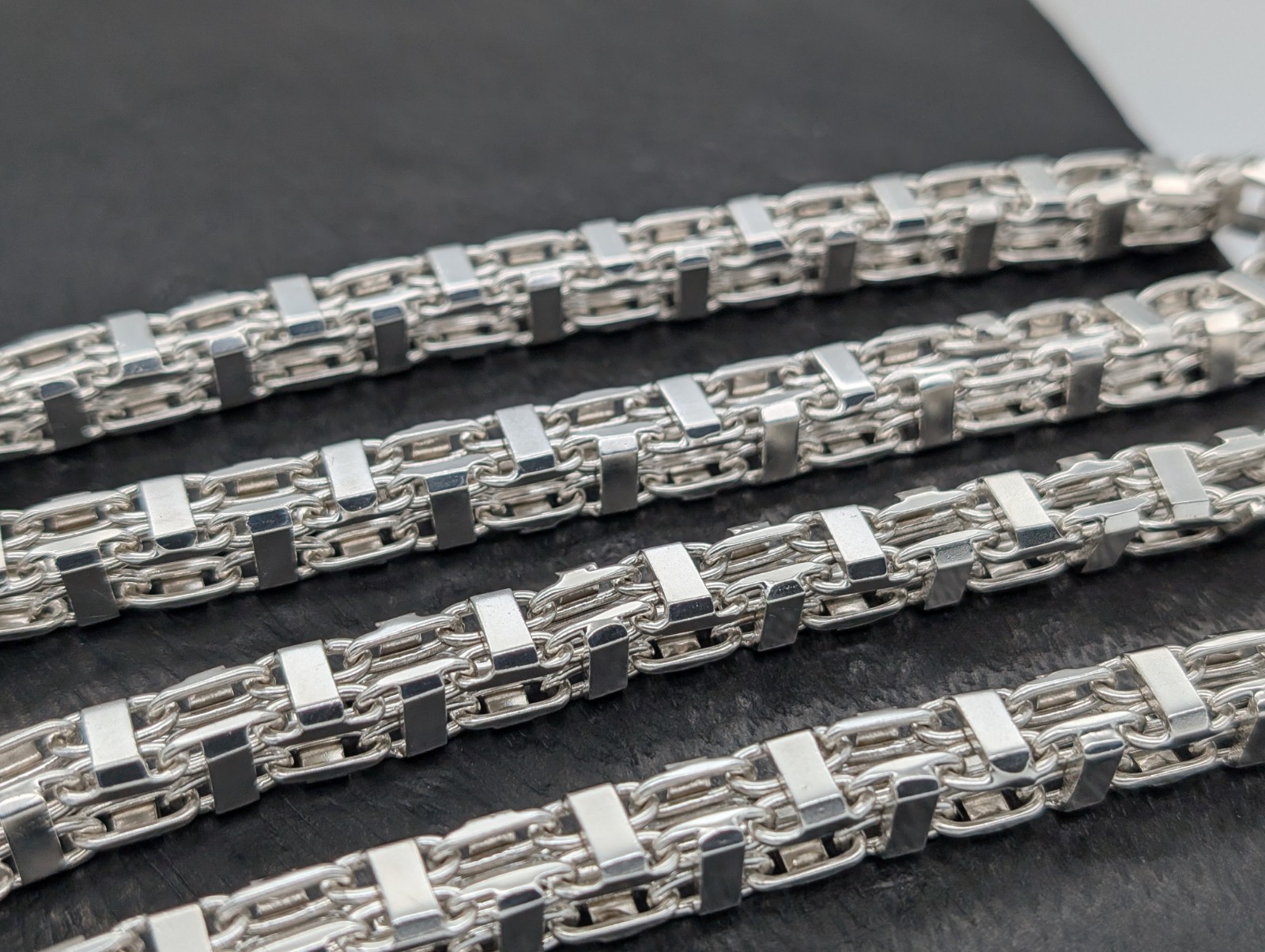 925 Sterling Silber Königskette - 185,60 g - Terminatorkette 81,50cm #1509