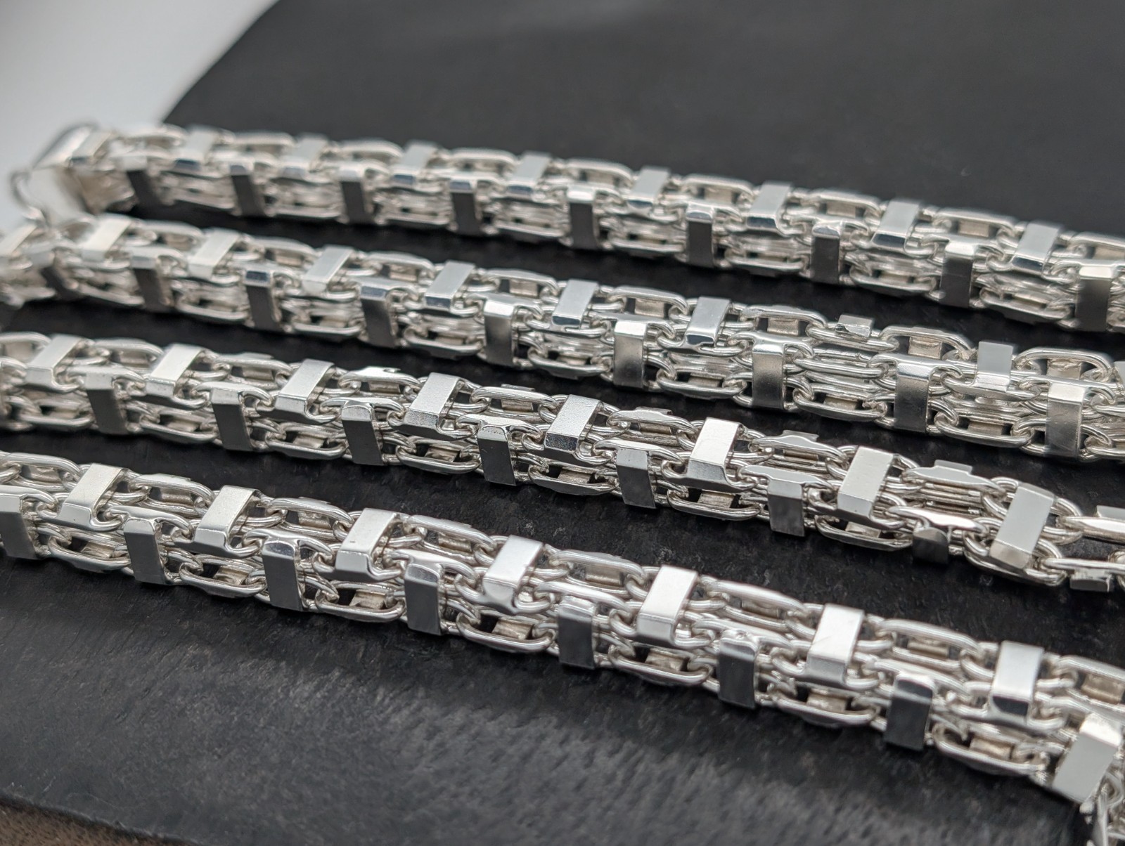 925 Sterling Silber Königskette - 185,60 g - Terminatorkette 81,50cm #1509