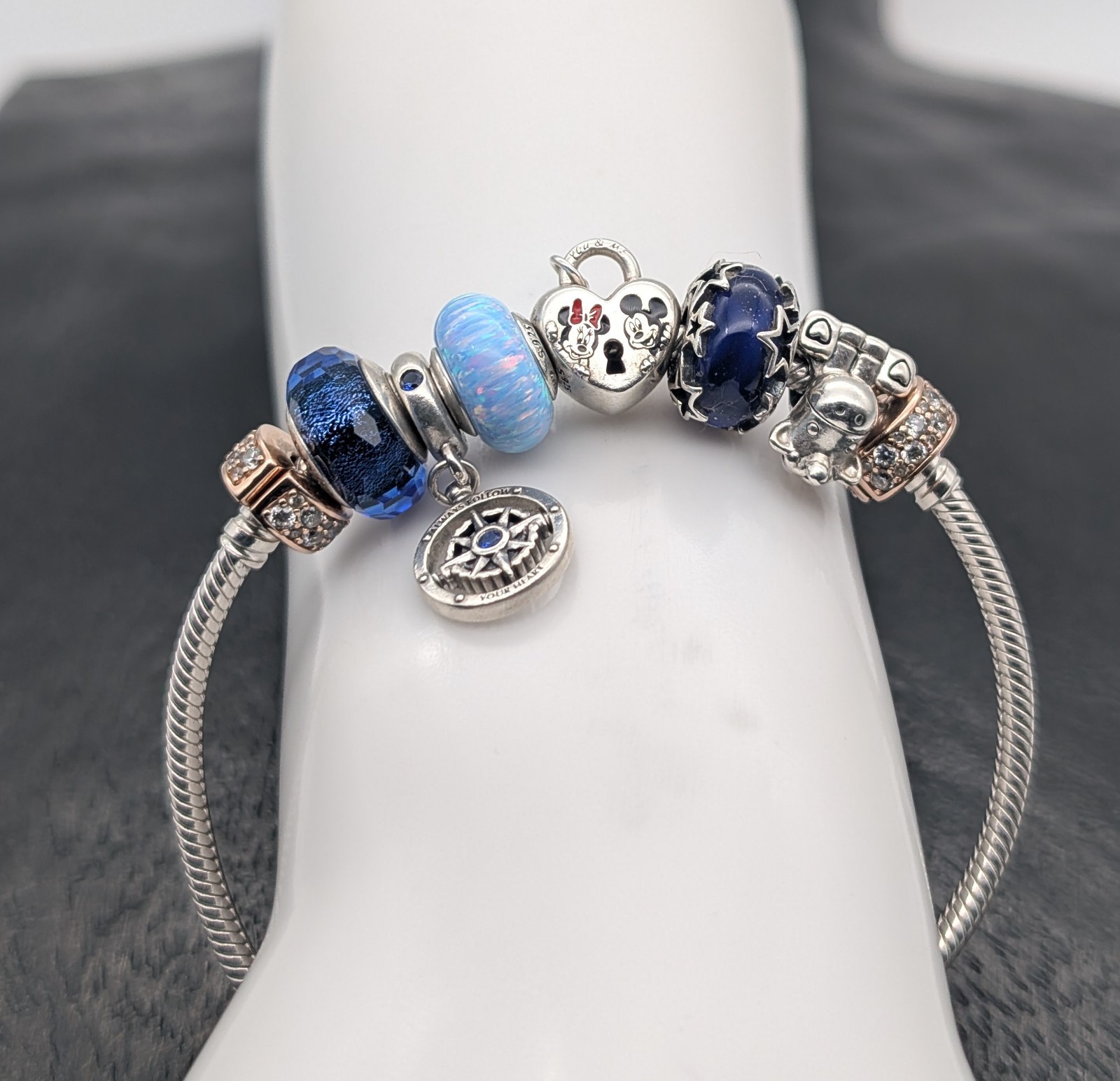 Pandora 925 Sterling Silber Armband - 41,70 g - Charmarmband 21cm #1490