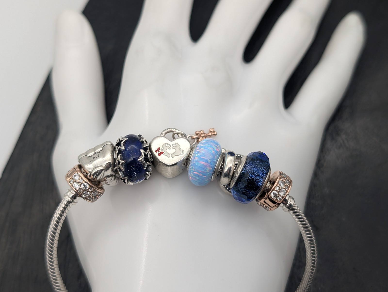 Pandora 925 Sterling Silber Armband - 41,70 g - Charmarmband 21cm #1490