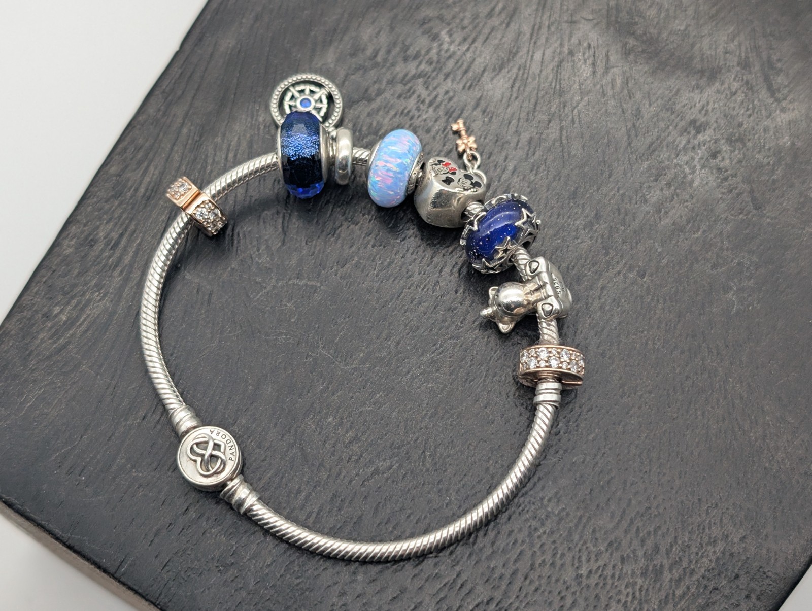 Pandora 925 Sterling Silber Armband - 41,70 g - Charmarmband 21cm #1490