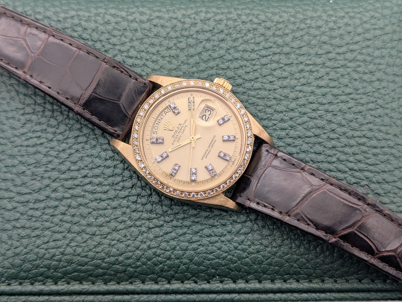 Rolex Day-Date | Ref. 1803 | Ø36mm | Diamond Gold Dial | Uhr aus 1973 #1586