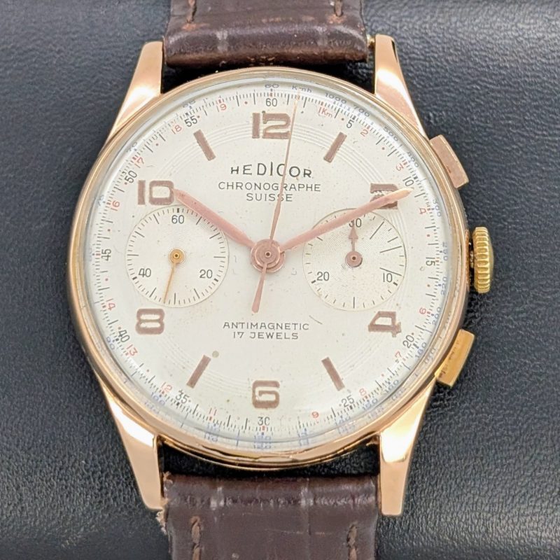 Hedicor Chronographe Suisse | Ref. 3909 | Ø36mm | White/Dial | Vintage Uhr #1595