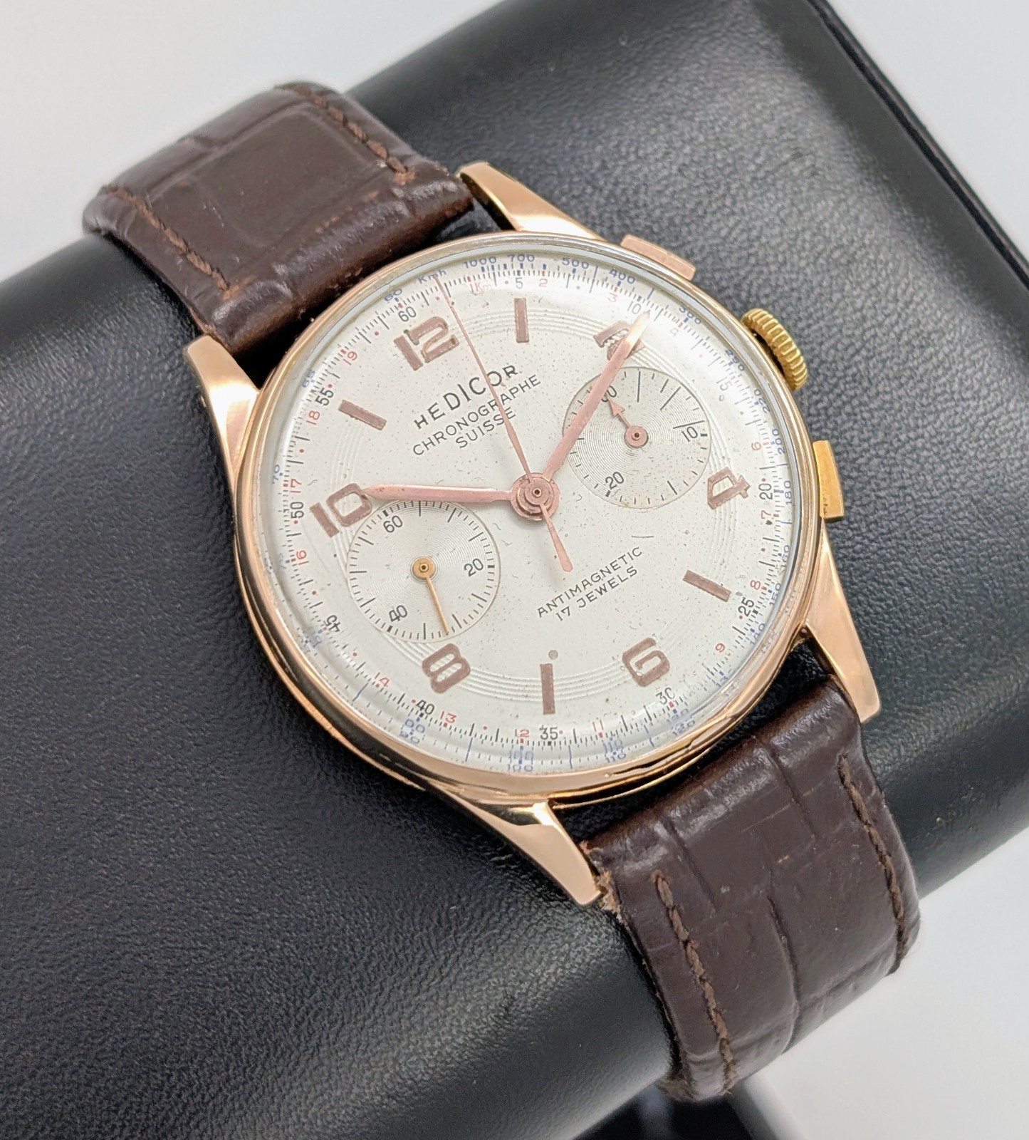 Hedicor Chronographe Suisse | Ref. 3909 | Ø36mm | White/Dial | Vintage Uhr #1595