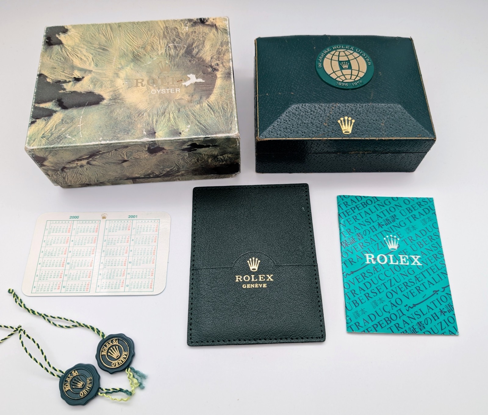 Rolex 67.00.3 Leather Wooden Trapeze Pyramid 50'S Submariner Uhren Box #1659