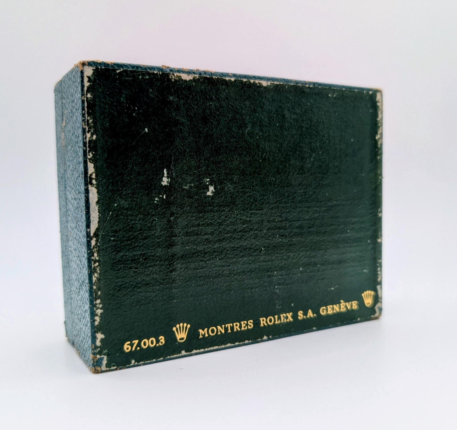 Rolex 67.00.3 Leather Wooden Trapeze Pyramid 50'S Submariner Uhren Box #1659