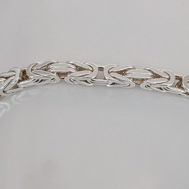 Königsarmband 925 Sterling Silber Kette - 17,40 g - Armband 22cm #1461