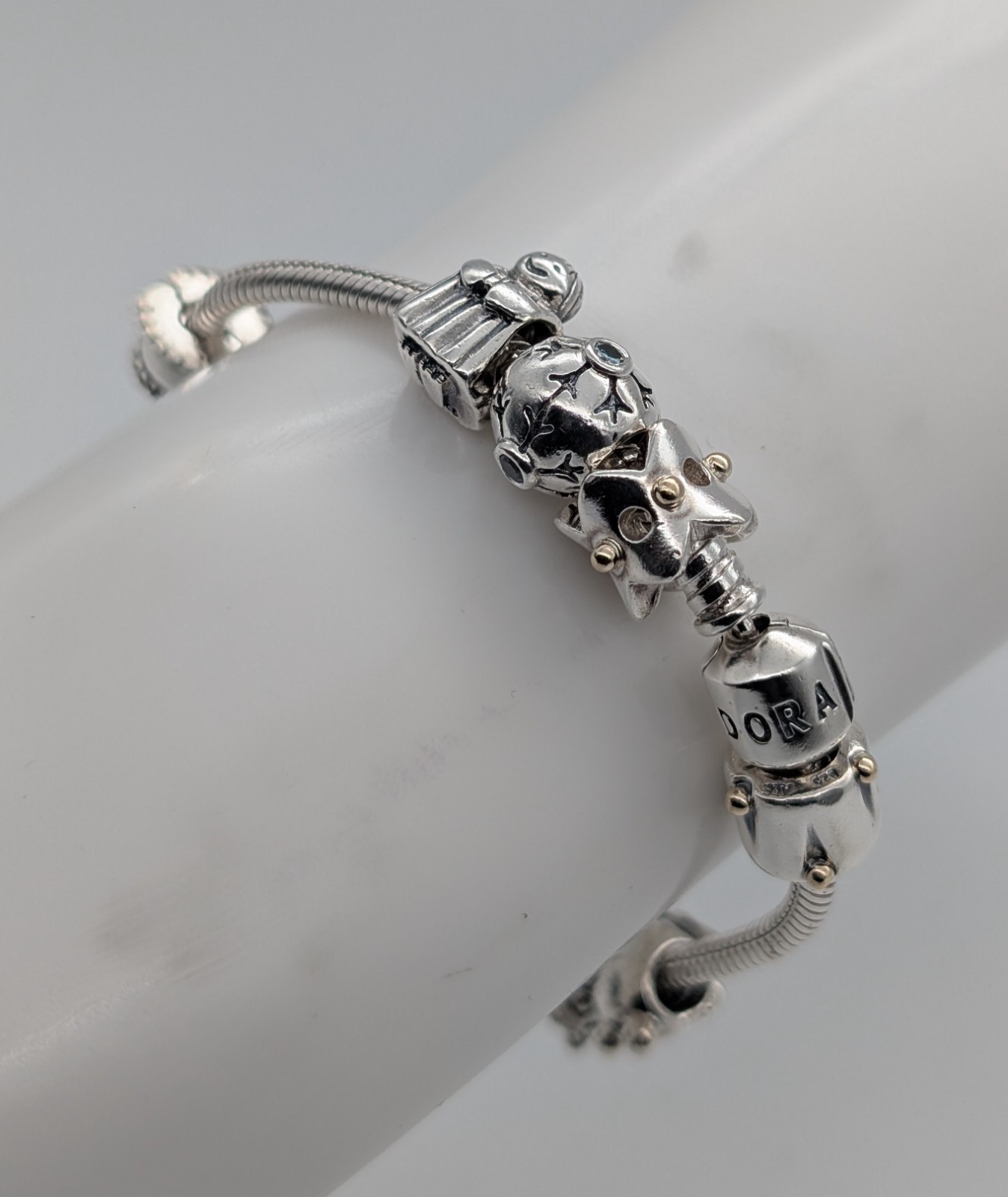 Pandora Armband 925 Sterling Silber - 55,40 g - Charmarmband 18cm #1858