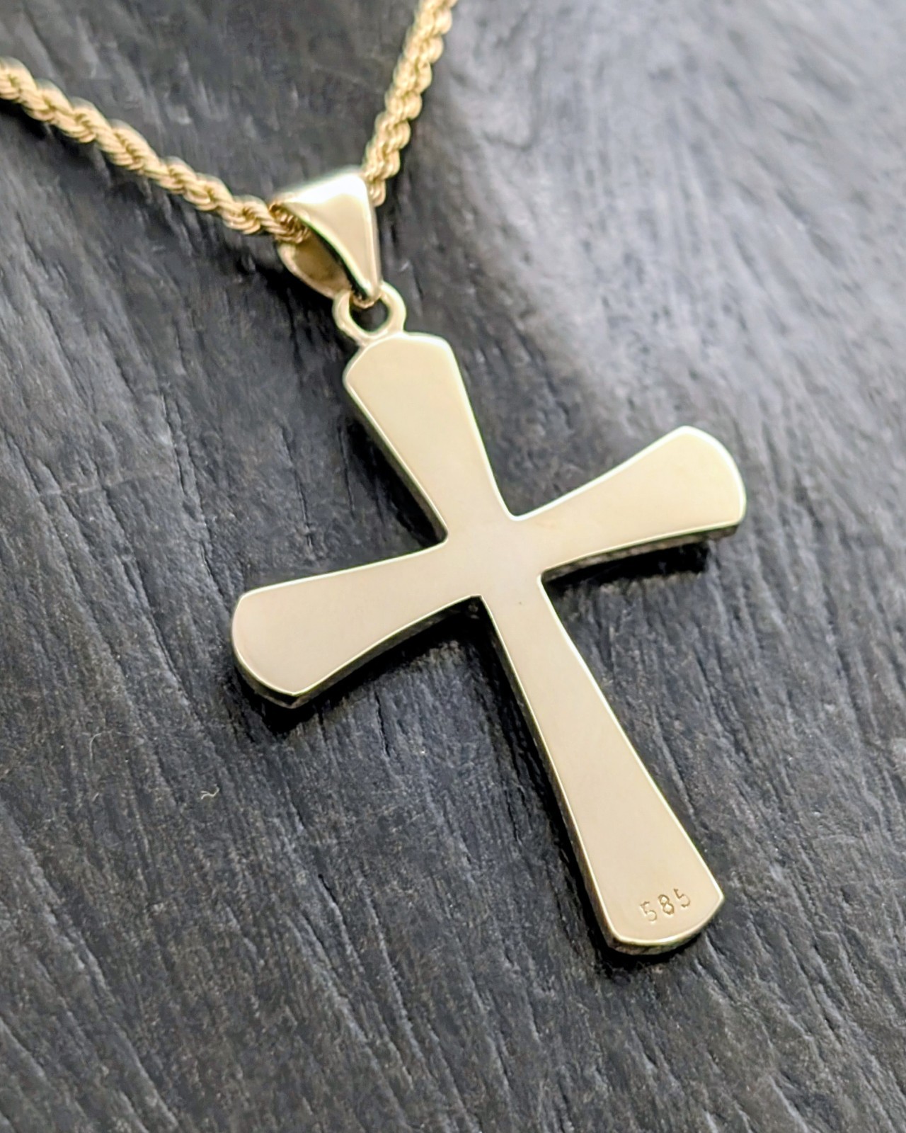 Jesus Kreuz Anhänger 585/14K Gelbgold mit Brillant 4,90g – Für Halsketten #1883