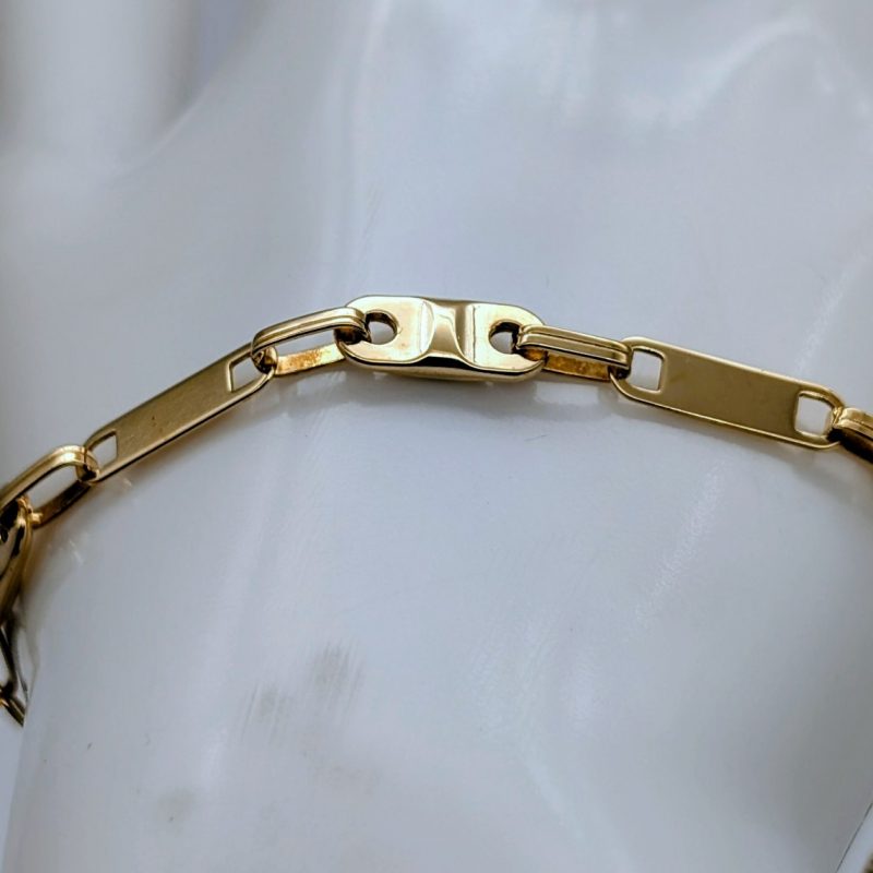 Plattenarmband 585/14K Gelbgold – 7,70g –Gliederarmband 21,50cm #1903