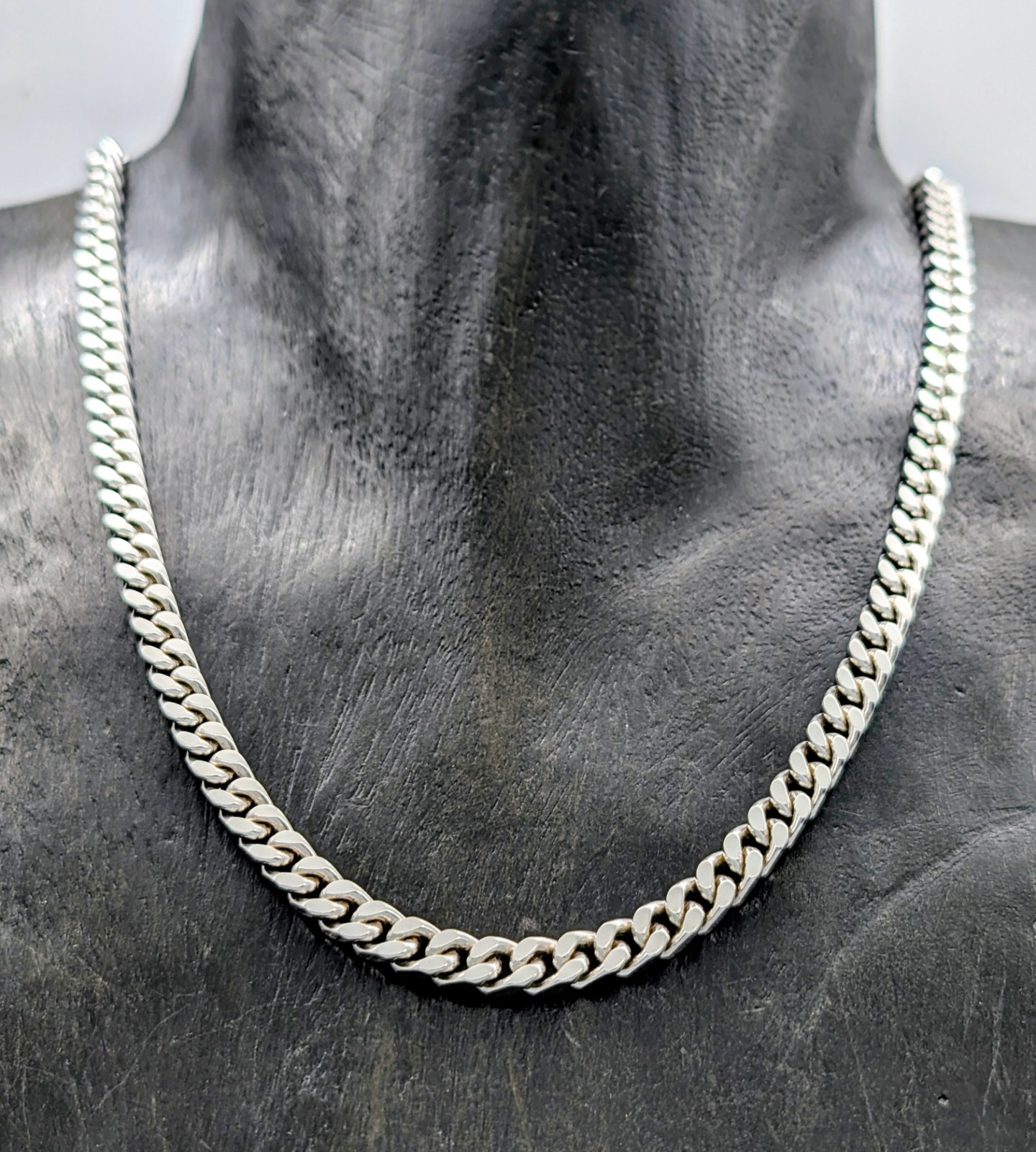 Halskette Panzerkette 925 Sterling Silber - 51,50cm - Kette Silver 59Gr. #1923